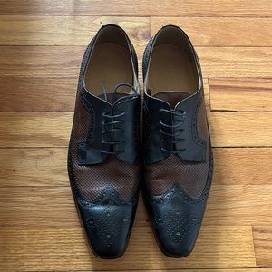 Paul Frederick Black and Brown Dress Leather Shoe 11